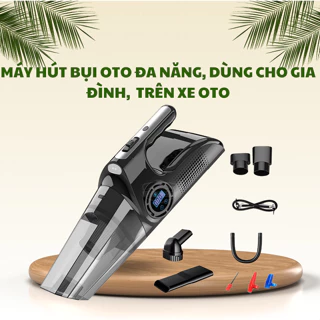 Máy Hút Bụi Oto Đa Năng, dùng Cho Gia Đình, ở trên xe Oto, Lực Hút Khỏe, Bơm Hơi Kểm Tra áp lực Lốp Thành Phá Giá