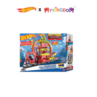 Đồ Chơi Trạm Cứu Hỏa Xoắn Ốc Siêu Cấp HOT WHEELS HKX41