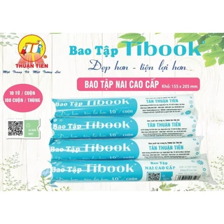 Bìa Bao Tập Nai Cao Cấp TiBook - khổ tập học sinh (155x205mm) - 10cái/cuộn