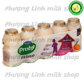 THÙNG 50 CHAI SỮA CHUA UỐNG PROBI PEDIA VỊ CAM - LỐC 5 CHAI 65ML