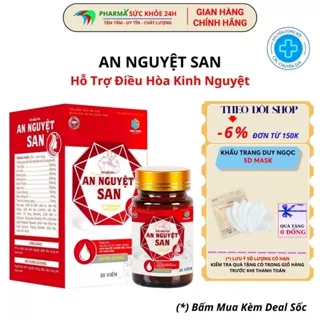 Viên Uống Điều Hòa Kinh Nguyệt An Nguyệt San Giúp Bổ Huyết, Điều Hòa Và Rối Loạn Kinh, Đau Bụng Kinh  - Lọ 30 Viên