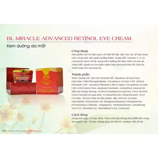 Kem Dưỡng Mắt BL Miracle Advanced Retinol Eye Cream (15g)