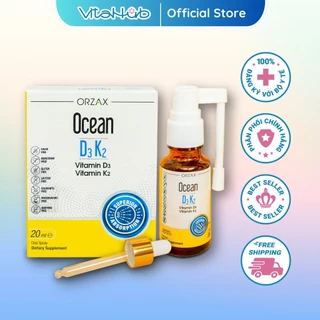 Ocean D3K2 dạng xịt/nhỏ giọt hỗ trợ hấp thu canxi 20ml