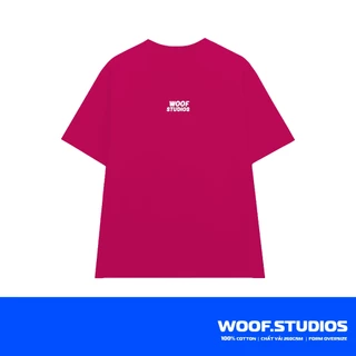 Áo thun Woof.studios Form Unisex- W - Màu Hồng - In hình - in nổi - chất vải thoáng mát.