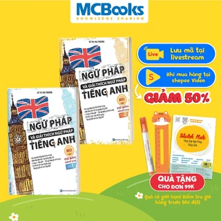 Sách - Combo Ngữ Pháp Và Giải Thích Ngữ Pháp Tiếng Anh Cơ Bản Và Nâng Cao 80/20 (Tập 1 + Tập 2)