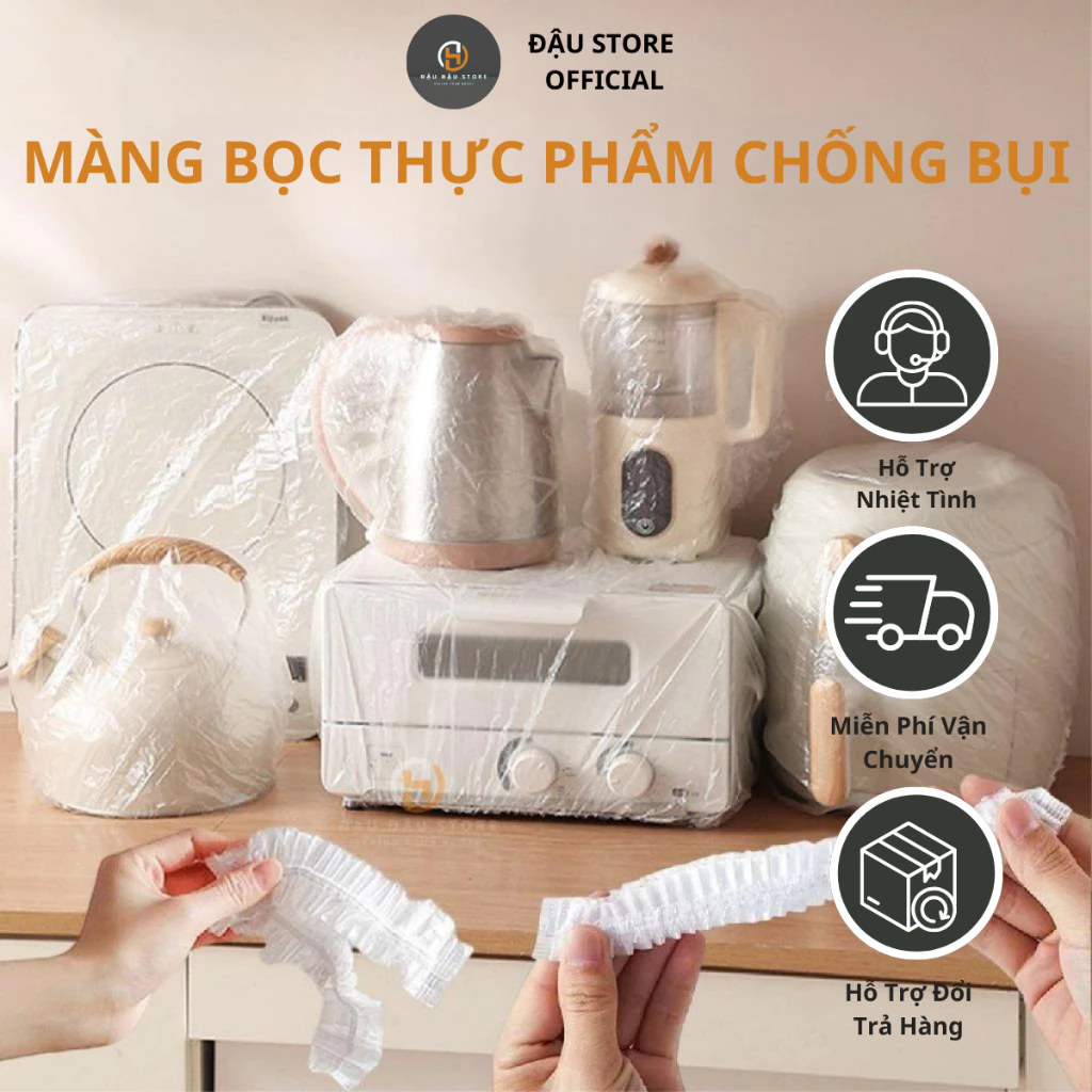 Màng Bọc Thực Phẩm Chống Bụi Size 90x110cm Túi Phủ Đa Năng Che Đồ Nội Thất Co Dãn Tiện Dụng Bảo Quản Vật Dụng