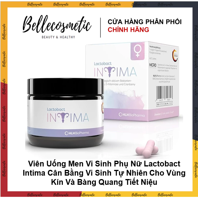 [Hàng cty] Lactobact Intima Viên Uống Men Vi Sinh Phụ Nữ Cân Bằng Vi Sinh Tự Nhiên Cho Vùng Kín Và Bàng Quang Tiết Niệu