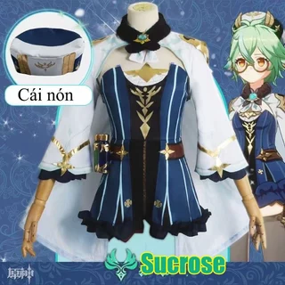 Genshin Impact Sucrose Trò chơi quần áo tóc giả hoàn chỉnh trang phục cosplay