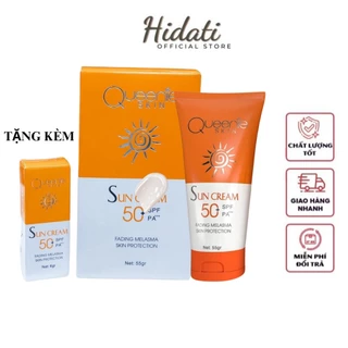 Kem Chống Nắng không bóng nhờn da mặt, bảo vệ da chống UVB UVA SPF50+ Queenie Skin