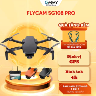 Flycam Sg108 pro camera kép 4k, flycam động cơ không chổi than định vị gps, dung lượng pin 30 phút gagay  GD892