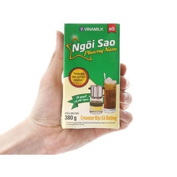 Sữa đặc Ngôi sao Phương Nam xanh lá hộp giấy 380g