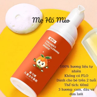 Kem đánh răng tạo bọt cho bé nuốt được nội địa Trung Mẹ Hổ Mèo