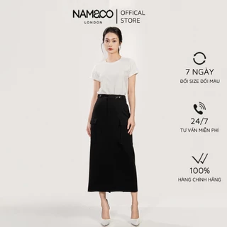 Chân đầm chữ A nữ Namandco dáng dài, cạp cao size S,M,L,XL màu đen, xanh đen, xanh bơ NS0157