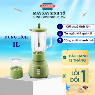 Máy Xay Sinh Tố SUNHOUSE SHD5112 Công Suất 350W Tặng Kèm 2 Cối Thủy Tinh