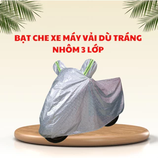 Bạt che xe máy bạt trùm xe máy vải dù tráng nhôm 3 lớp áo trùm xe máy che nắng có lớp bông chống xước xe Thành Phá Giá