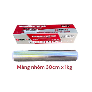 Sỉ giấy bạc , Cuộn màng  nhôm bọc nướng thịt cá hộp 30cm x 1kg sịn