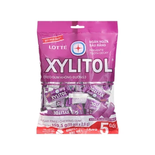 Kẹo Sing-gum Không Đường Lotte Xylitol Hương Việt Quất Mint (Gói 159.5g - Tím)