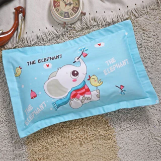 Gối Cho Bé Đi Học Cotton 100% Mềm Mịn Thoáng Mát Hình Thú Ngộ Nghĩnh Đáng Yêu Đi Kèm Ruột Gối