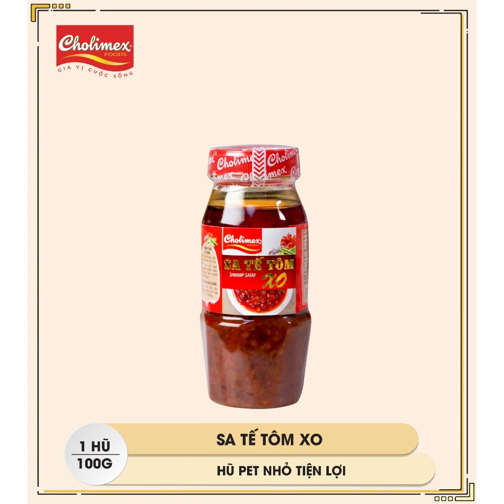 Sa tế tôm XO Cholimex hũ Pet 100g