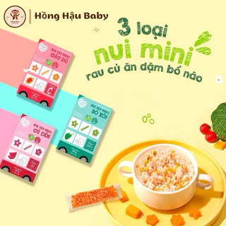 Nui mini rau củ Mămmy [Date mới] cho bé mới ăn dặm tập nhai trên 6 tháng, hộp 100g