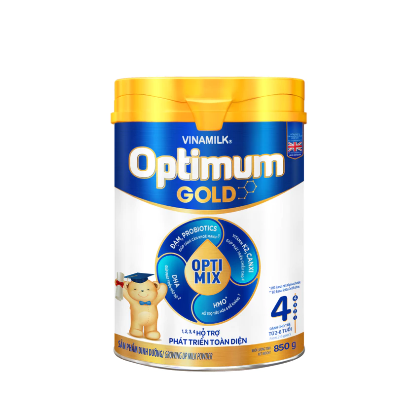 [Siêu sale] Sữa bột Optimum Gold 4 - Hộp thiếc 850g