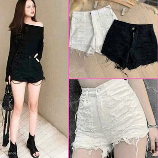 Quần short jean nữ lưng cao _ Quần short jean cạp cao phong cách trẻ trung, năng động , cá tính