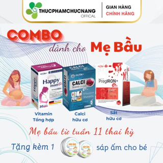 COMBO TOÀN DIỆN MẸ BẦU: Vitamin tổng hợp-sắt-calci hữu cơ vì một thai kỳ khỏe mạnh