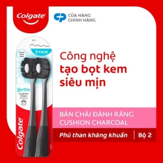 Bộ 2 Bàn chải Colgate Cushion Clean lông chải siêu dày tạo bọt mịn