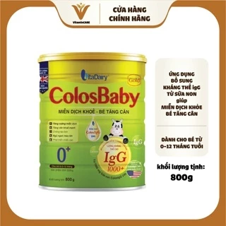 Sữa non COLOSBABY GOLD 0+ 800g giúp tăng cân, miễn dịch khỏe cho trẻ từ 0-12 tháng - vitamincare
