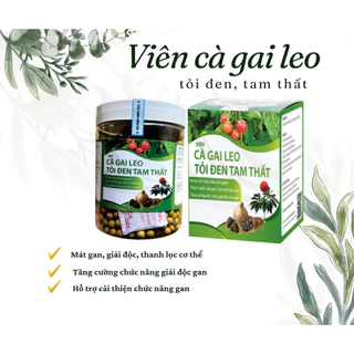 Viên cà gai leo tỏi đen tam thất - mát gan, thanh lọc cơ thể (hộp 500g)