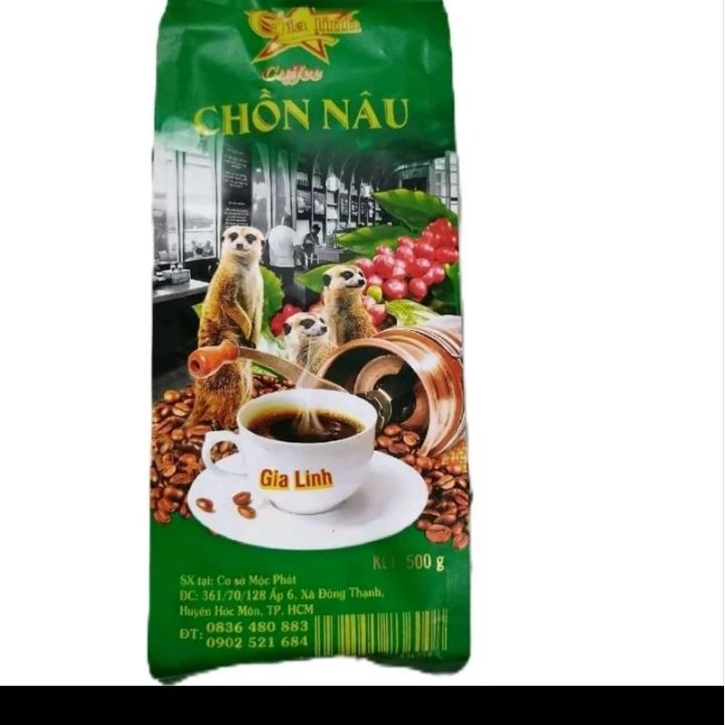 Cà Phê Chồn Nâu Gia Linh gói 500g