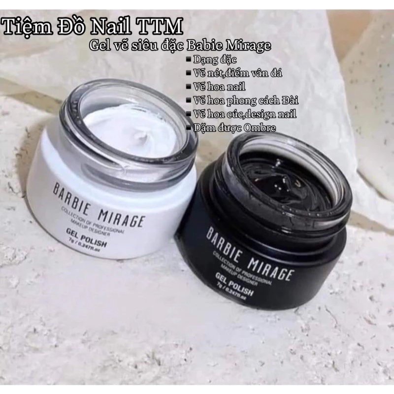 Gel vẽ nổi,gel vẽ đen trắng Barbie Mirage