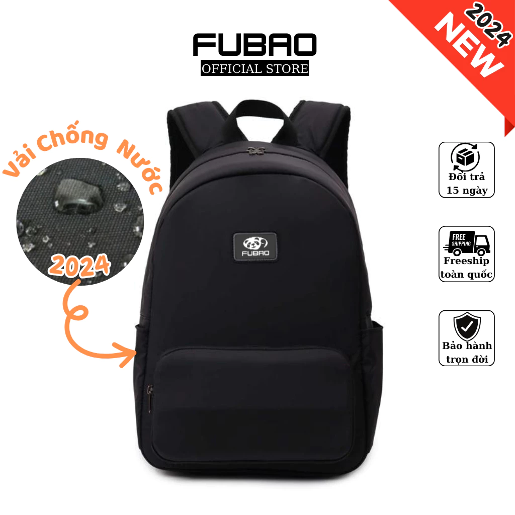 Balo đi học nam nữ thời trang basic cặp đi học nữ nhiều ngăn vải Polyester chống nước tốt BL21