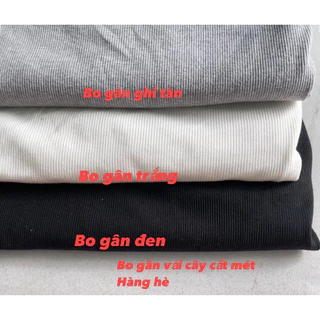 Vải bo gân cotton dùng làm bo áo, may áo may váy chính…