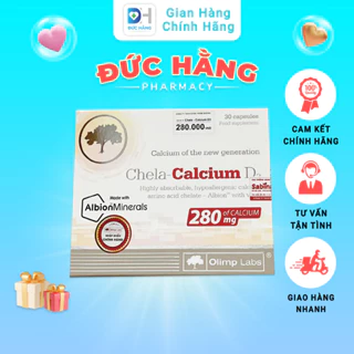 Viên Uống Canxi Chela Calcium D3 ( Olimp Labs) - Canxi Cho Bà Bầu, Bổ Sung Canxi Và Vitamin D3 (Hộp 30 Viên)