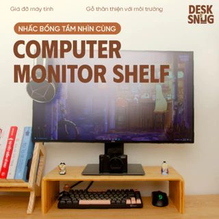 Kệ, giá gỗ tre nâng đỡ màn hình máy tính thông minh đa dạng kích thước | Kệ máy tính Computer Monitor Shelf