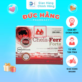 Viên Uống Chela-Ferr Forte Hỗ Trợ Bổ Sung Và Dễ Hấp Thụ Sắt, Viên Sắt Cho Bà Bầu (Hộp 30 Viên)