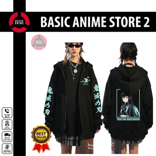 HOT Áo Khoác Hoodie Chui Cổ Có Khóa Kéo In Hình Anime Demon Slayer Muichiro Tokito  | Ramiestore 2