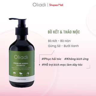 Dầu Gội Bưởi, Bồ Kết Thảo Mộc Oliadi 500mL chăm sóc tóc chuẩn spa giúp tóc mềm mịn chắc khỏe chống gãy rụng, nấm ngứa