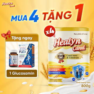 HEALYN CANXI -MUA 4 TẶNG 1 GLUCOSAMIN- Sữa Non Canxi Hữu Cơ  (800g) HMB, Aquamin F, Vitamin D3 K2,... Giúp Bảo Vệ Xương