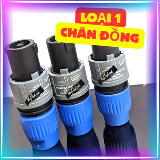 Jack Speakon chân đồng hàng loại 1 loại 2 pin khóa nở tự động , giá 1 cái rắc speakon chân đồng xịn