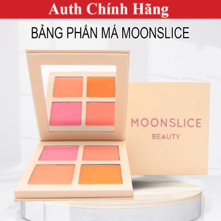 Bảng phấn má hồng MoonSlice Beauty Blushing Moon 4 ô tone hồng cam siêu xinh