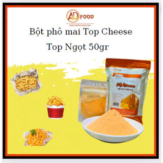 50g Bột phô mai Top Cheese vị mặn, Top Cheese vị ngọt, đa dạng mùi vị thơm béo đặc trưng của phô mai, chuyên dùng lắc