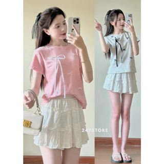 Áo babytee đính nơ nhiều màu đi chơi đi biển - 247store.vn - Bbt235_P10K4