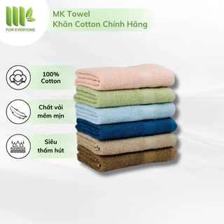 Khăn Mặt cao cấp MK 100% Cotton FK03 nhiều màu size lớn (34x78cm)