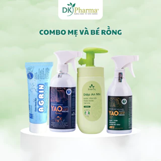 Combo Xịt Tắm Khô, Xịt Gội Khô YAOcare, Nước Tắm Cho Bé, Kem Nano Bạc Chăm Sóc Mẹ Và Bé