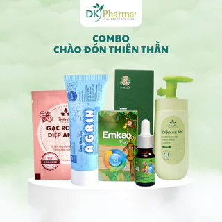 Combo Gạc Rơ Lưỡi, Nước Tắm Thảo Dược, Kem Nano Bạc, Thực Phẩm Bổ Sung D3 K2 Chăm Sóc Bé Sơ Sinh