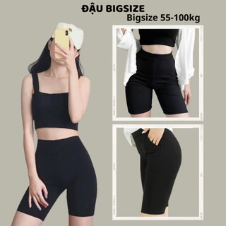 Quần legging Bigsize nữ dáng lửng ôm đùi  chất poly mềm mại co giãn dành cho nàng chubby - QOM