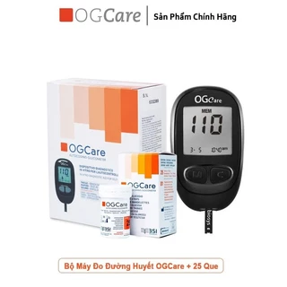 [Chính hãng] Máy Đo Đường Huyết OgCare + Hộp 25 Que + Kim/Cồn