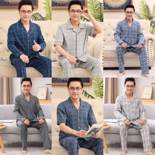 Đồ Bộ Pijama Trung Niên Bigbang Luxury Đồ ngủ mặc nhà cho bố cho ông Chất Vải Cotton Siêu Đẹp quà tặng ý nghĩa